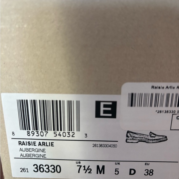 Raisie Arlie Aubergine Leather Loafers - Picture 5 of 5